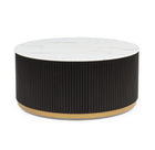 Kara - Coffee Table With Casters - Black / White