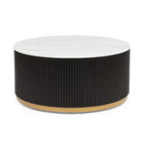 Kara - Table Set (Coffee & 2 End Tables) - Black / White by Crown Mark | Bel Furniture