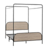 Modern Canopy Bed Frame Light Brown Queen by Walker Edison | Bel Furniture