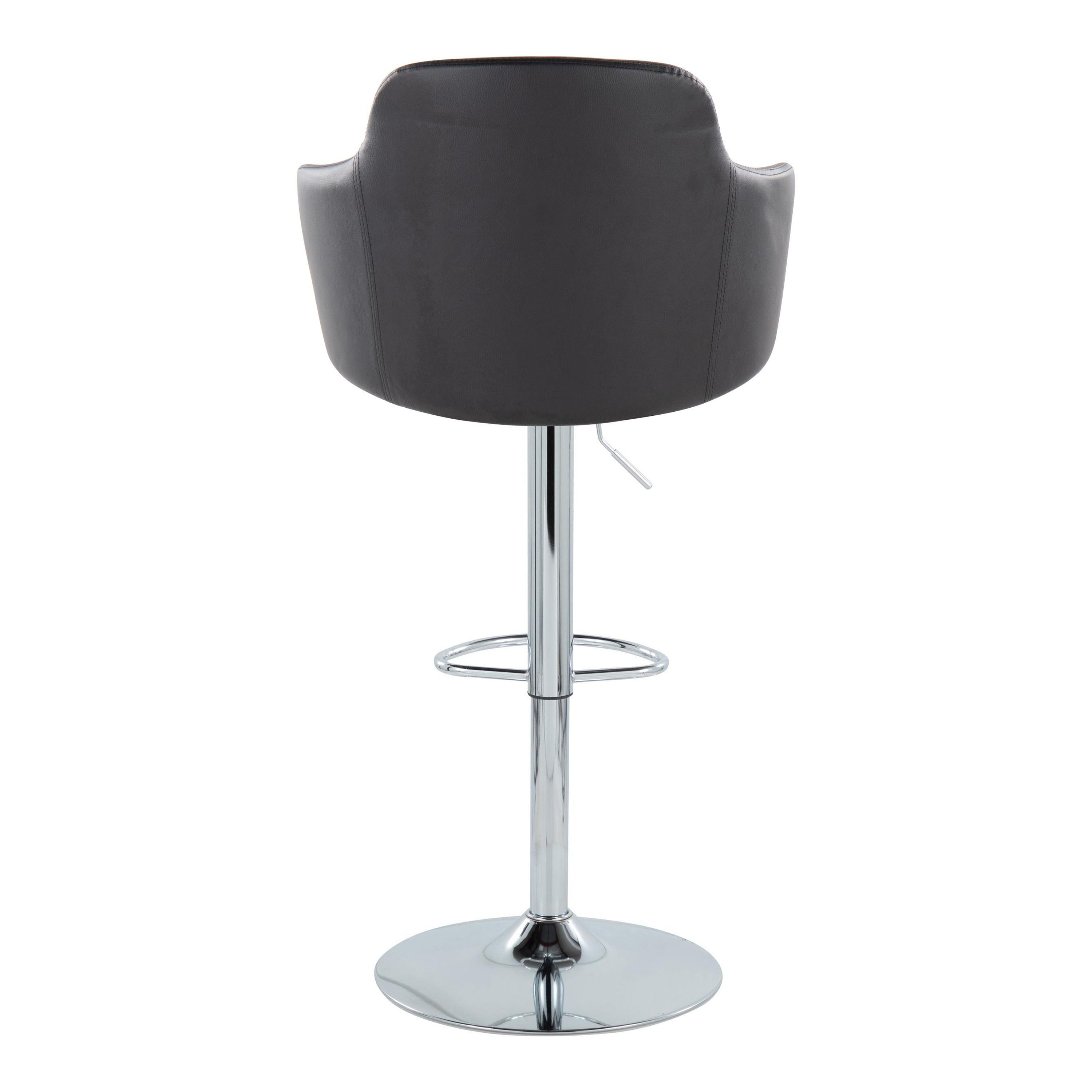 Boyne - Contemporary Adjustable Barstool With Swivel With Oval Footrest (Set of 2)