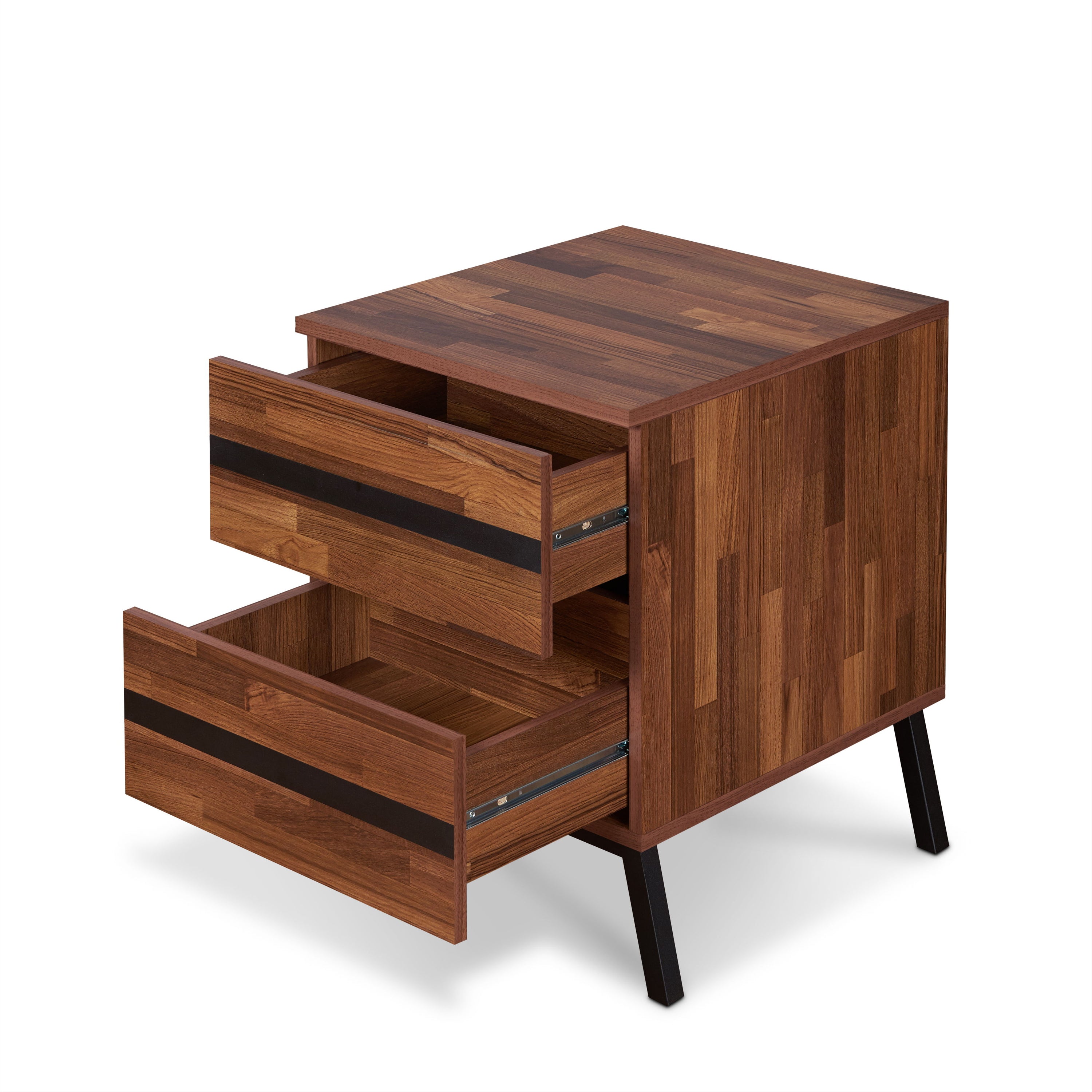 Karine - Accent Table - Black / Walnut