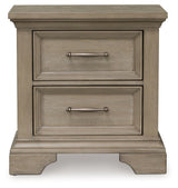 Vallardia - Two Drawer Night Stand - Light Grayish Brown