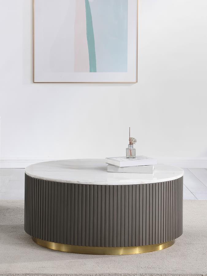 Jason - Round Marble Top Table by CoasterEveryday | Bel Furniture