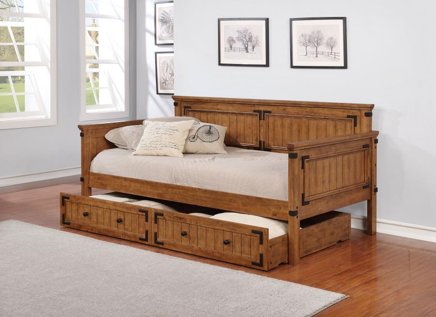 Oakdale - Wood Twin Daybed - Rustic Honey