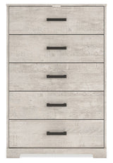 Shawburn - Whitewash - Five Drawer Chest by Signature Design by Ashley® | Bel Furniture