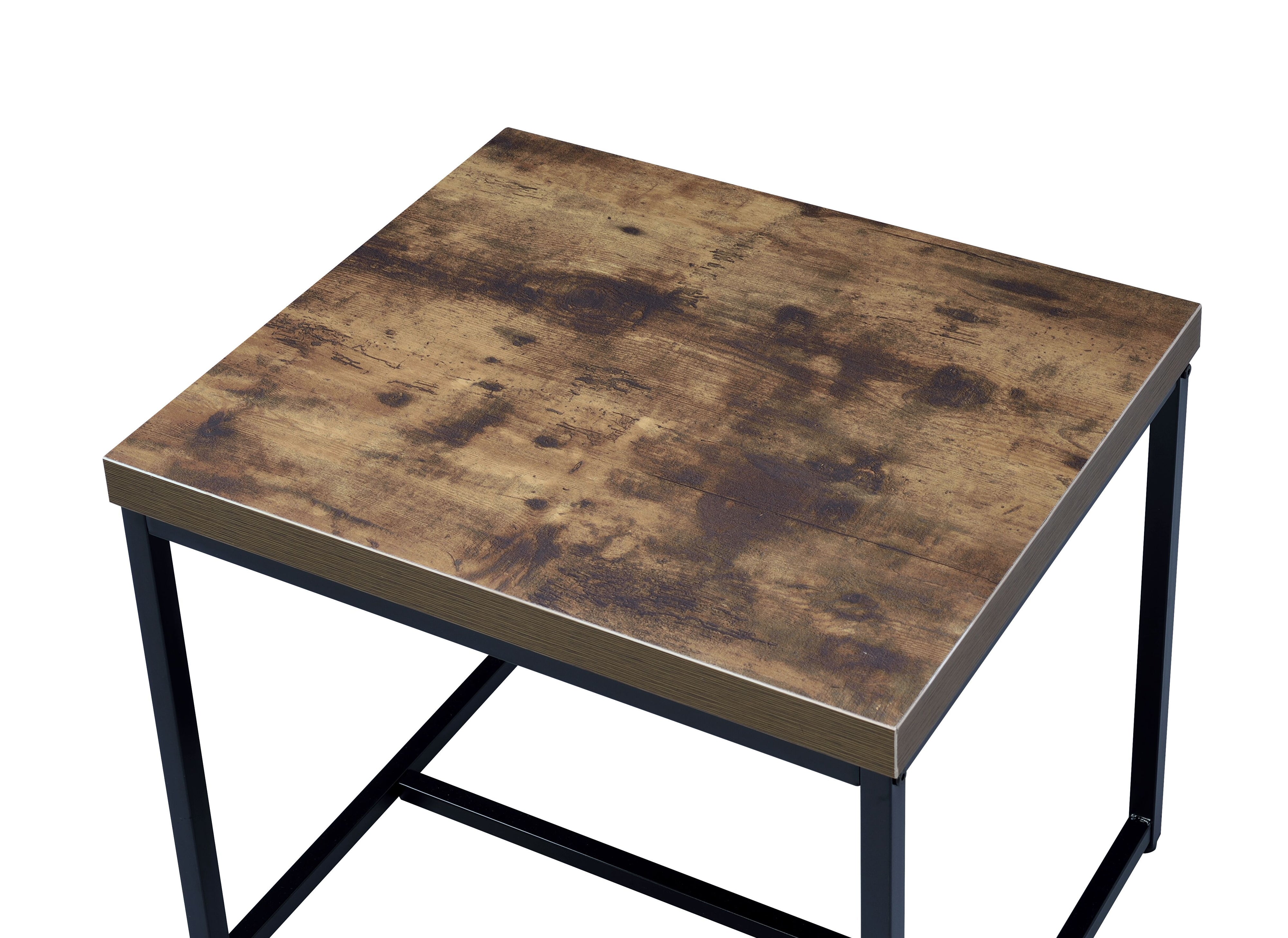 Bob - End Table - Weathered Oak / Black