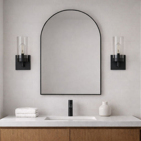 Zephyr - Single Light Sconce - Black / Clear - view 9