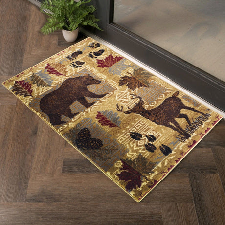 Nature's Nest - 5'3" X 7'3" Polypropylene, Lodge Area Rug - Multi / Beige - view 6