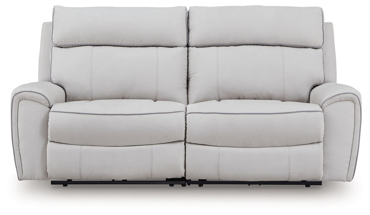 Social Pointe - Reclining Sectional Gray 2 Pc. Reclining Sectional Loveseat by Signature Design by Ashley® | Bel Furniture