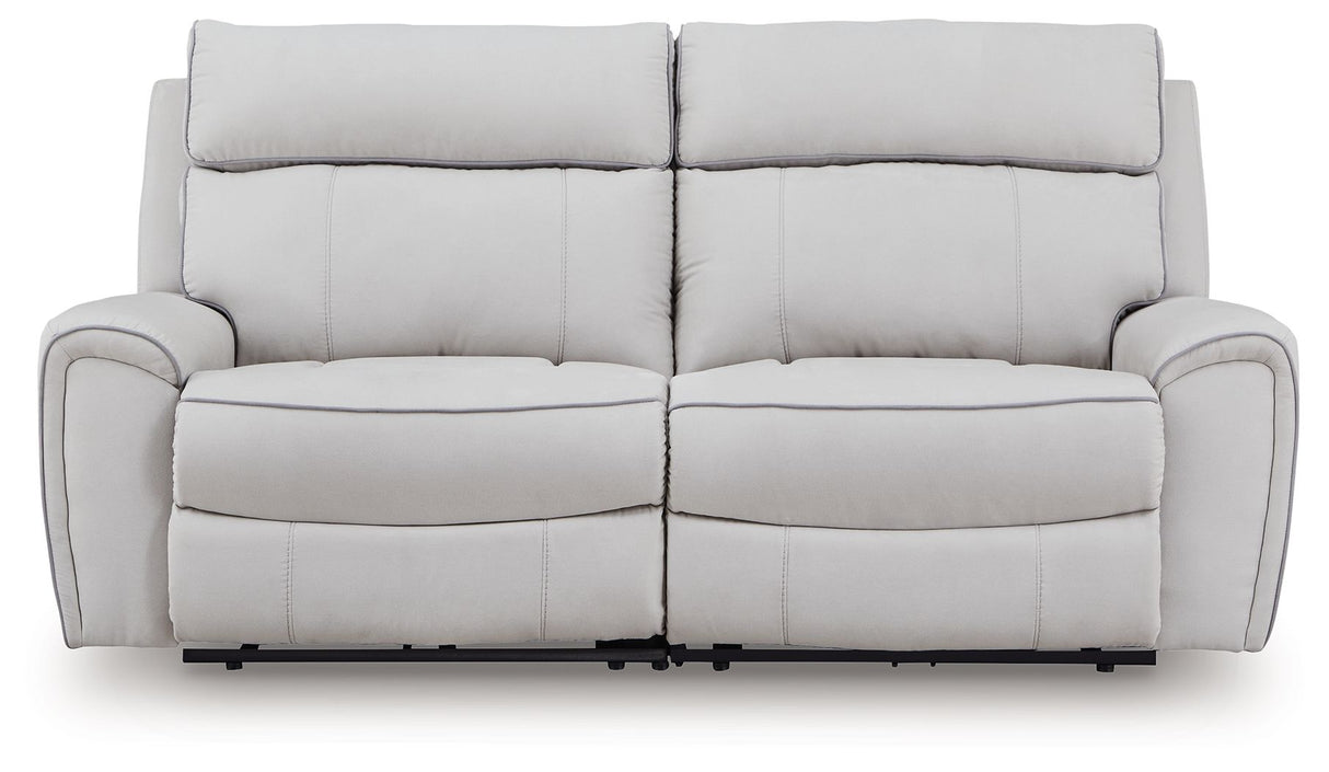 Social Pointe - Reclining Sectional Gray 2 Pc. Reclining Sectional Loveseat by Signature Design by Ashley® | Bel Furniture