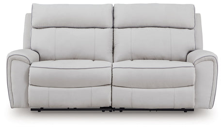 Social Pointe - Reclining Sectional Gray 2 Pc. Reclining Sectional Loveseat by Signature Design by Ashley® | Bel Furniture