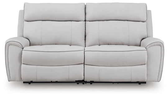Social Pointe - Reclining Sectional Gray 2 Pc. Reclining Sectional Loveseat by Signature Design by Ashley® | Bel Furniture