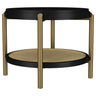 Arini - Round End Side Table With Storage Shelf Black by Coaster Fine Furniture | Bel Furniture