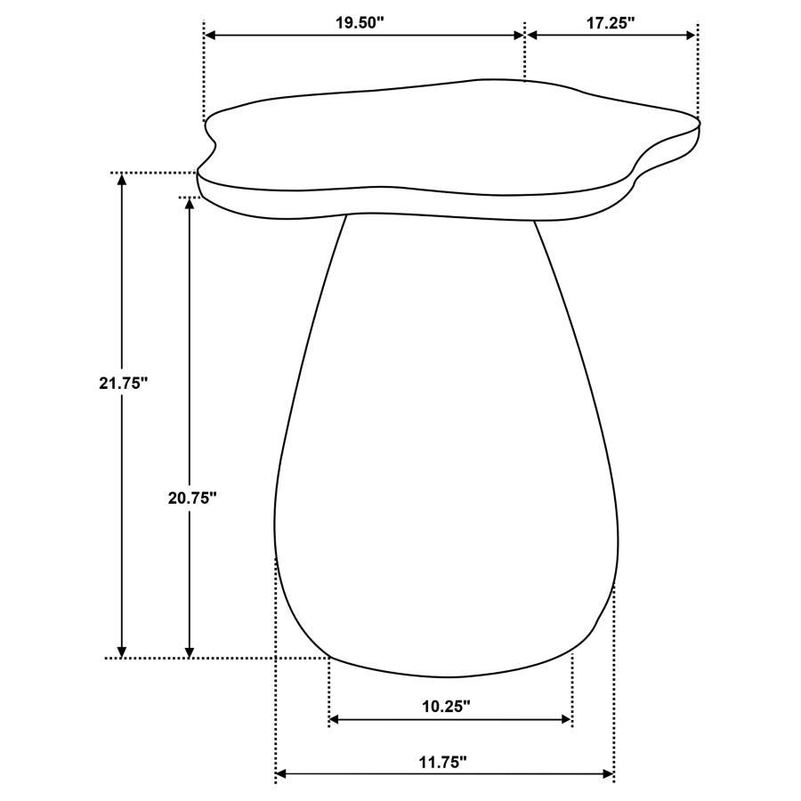 Perth - Side Table With Cloud-Shaped Top by Coaster Fine Furniture | Bel Furniture