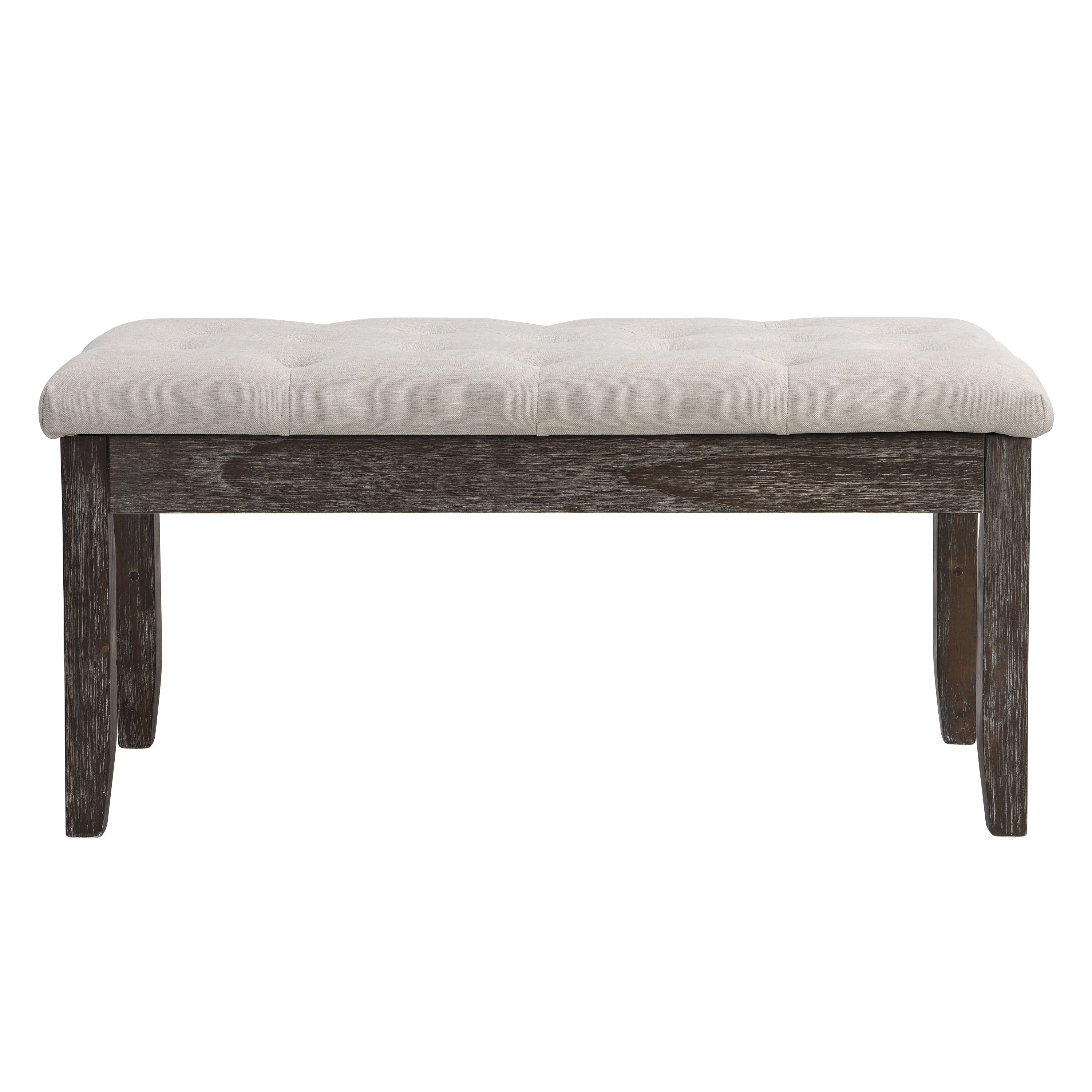 Button Tufted Upholstered Ding Bench, Entryway Shoe Bench - Beige