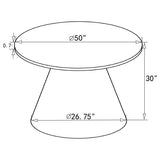 Ambrose - Round Marble Top Dining Table - Brushed Gold by Coaster Fine Furniture | Bel Furniture