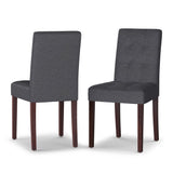 Andover - Parson Dining Chair, Upholstered (Set of 2) Dark Gray Fabric by Simpli-Home | Bel Furniture