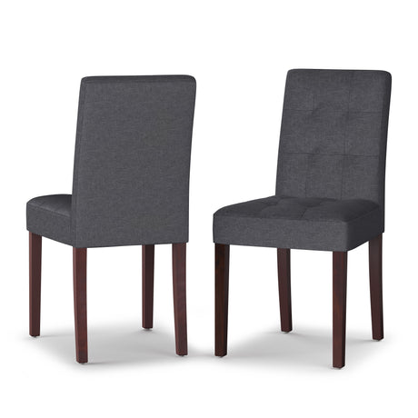 Andover - Parson Dining Chair, Upholstered (Set of 2) Dark Gray Fabric by Simpli-Home | Bel Furniture