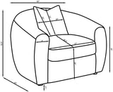 Isabella - Faux Sheepskin Upholstered Accent Chair Natural - Ivory by CoasterElevations | Bel Furniture