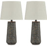 Chaston - Metal Table Lamp (Set of 2) Dark Gray by Signature Design by Ashley® | Bel Furniture