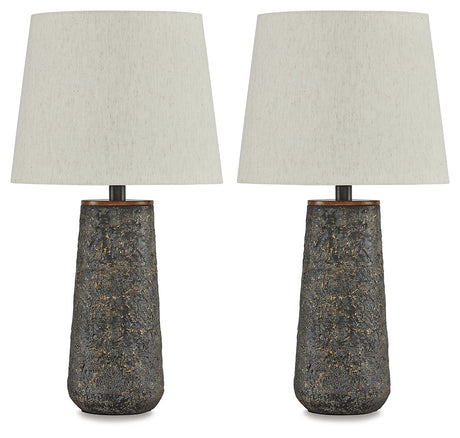 Chaston - Metal Table Lamp (Set of 2) Dark Gray by Signature Design by Ashley® | Bel Furniture