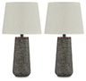 Chaston - Metal Table Lamp (Set of 2) Dark Gray by Signature Design by Ashley® | Bel Furniture