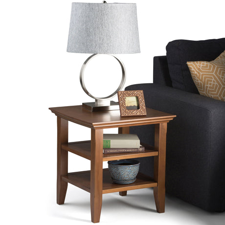 Acadian - Handcrafted End Table by Simpli-Home | Bel Furniture
