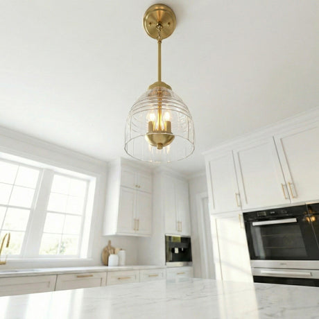 Ember - 3 Candle Lights Chain Pendant - Clear / Gold - view 7