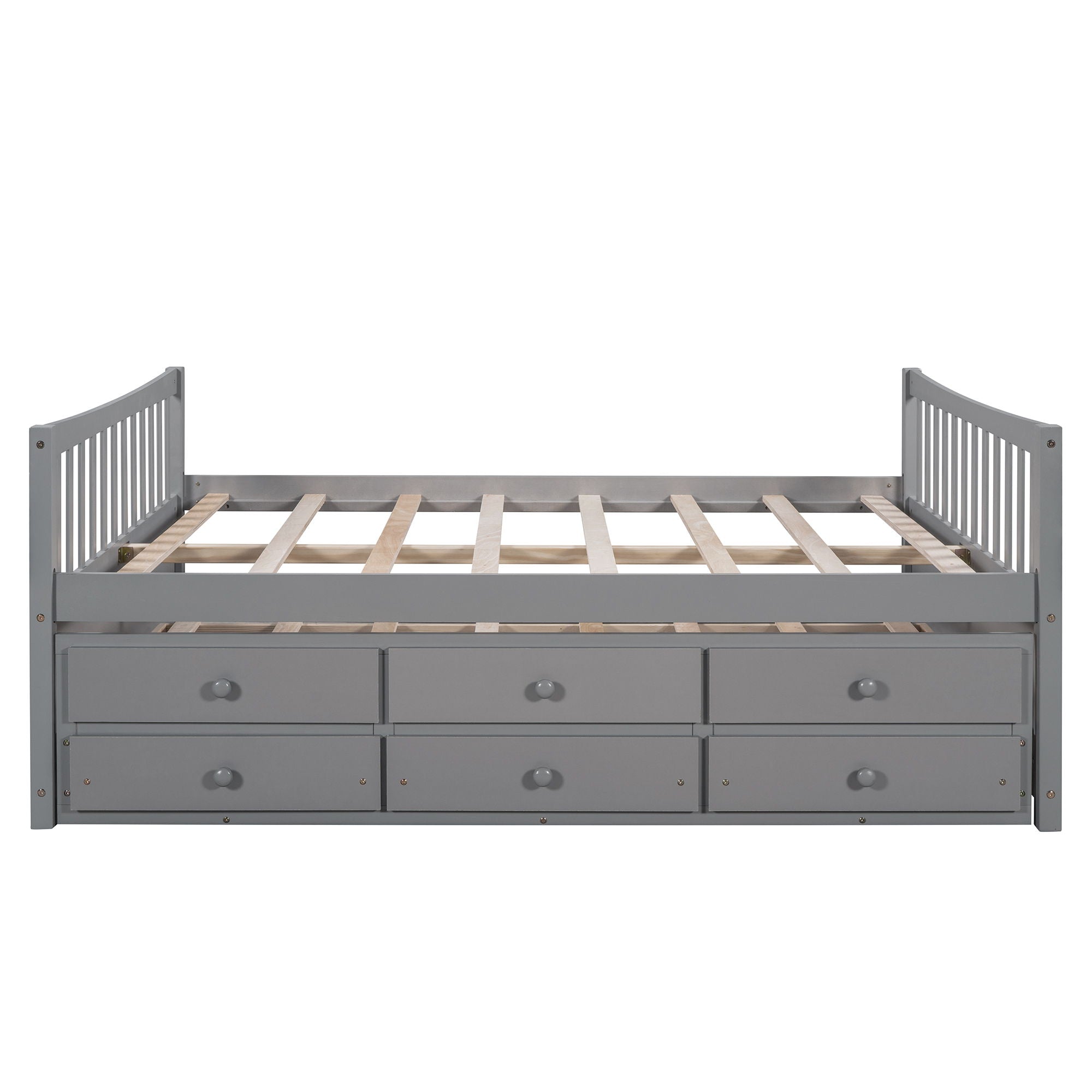 Full Size Daybed With Twin Size Trundle And Drawers, Full Size