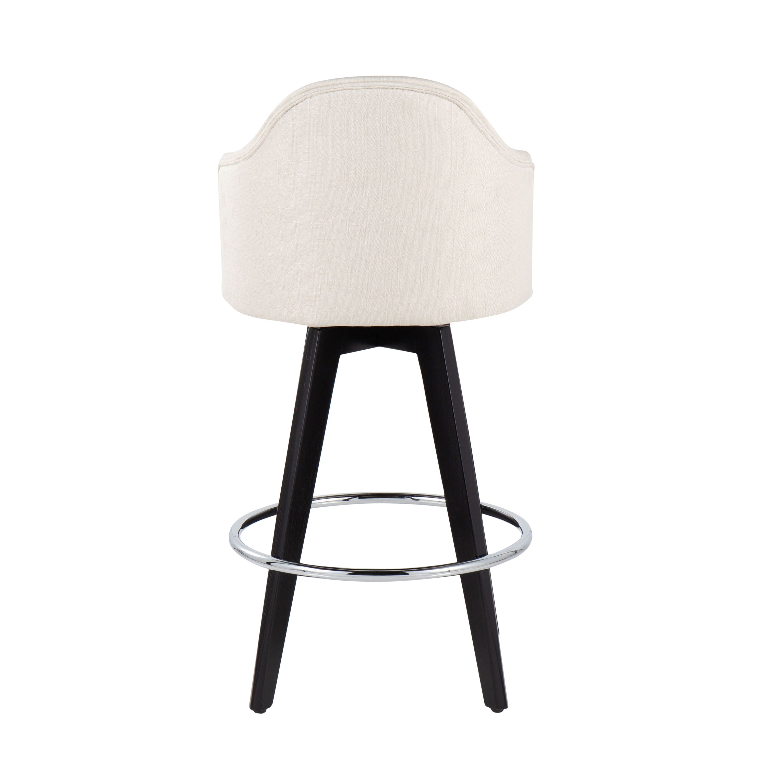 Ahoy - Contemporary Fixed Height Counter Stool With Round Footrest (Set of 2)