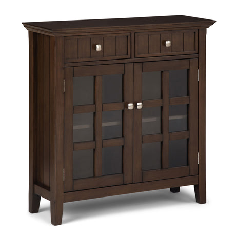 Acadian - Handcrafted Entryway Storage Cabinet Dark Brown by Simpli-Home | Bel Furniture