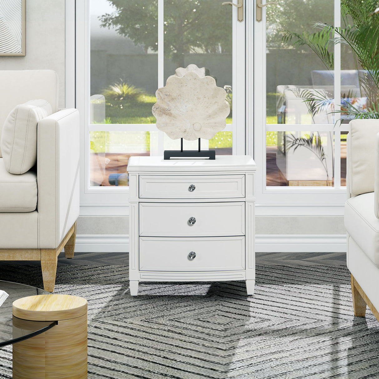 Dauphin - 3 Drawer Accent End Table by Jennifer Taylor Home | Bel Furniture