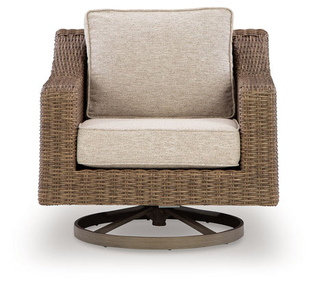 Laguna Heights - Swivel Lounge With Cushion - Beige - view 4