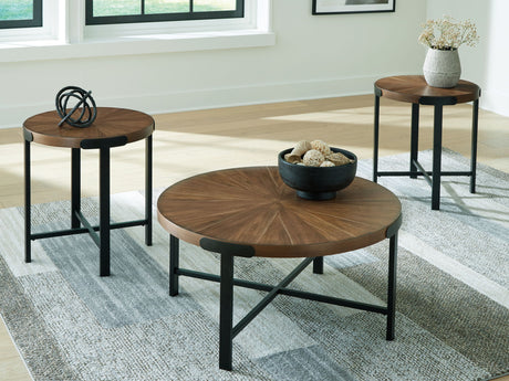 Crosstrail - Occasional Table Set (Set of 3) - Brown - view 10