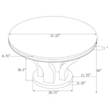 Anchorage - Round Glass Top Dining Table - Chrome by CoasterElevations | Bel Furniture