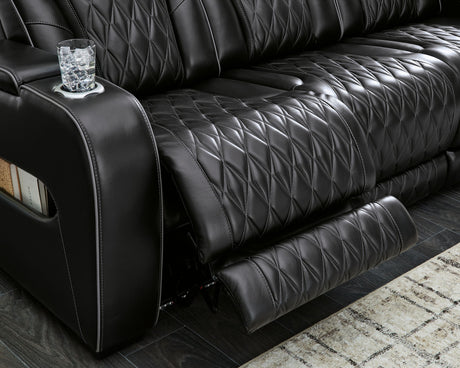 Boyington - Power Reclining Loveseat With Console/Adj Hdrst by Signature Design by Ashley® | Bel Furniture