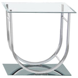Danville - Rectangular U-Shaped Glass Top Table by CoasterEssence | Bel Furniture