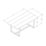 Modern Distressed Solid Wood And Metal Open Frame Dining Table by Walker Edison | Bel Furniture