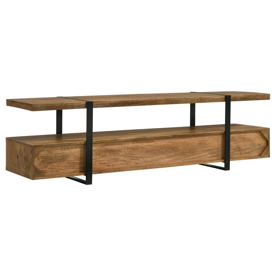 Otto - 5-Drawer Mango Wood TV Stand Media Console - Brown