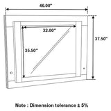 Felicity - Wood LED Dresser Mirror - White High Gloss by CoasterEssence | Bel Furniture