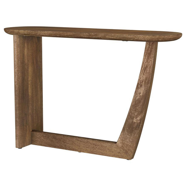 Fletcher - Oval Solid Mango Wood Entryway Console Table - Brown by Coaster Fine Furniture | Bel Furniture