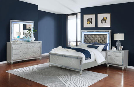 Gunnison - Bedroom Set Pearl Silver by CoasterEssence | Bel Furniture