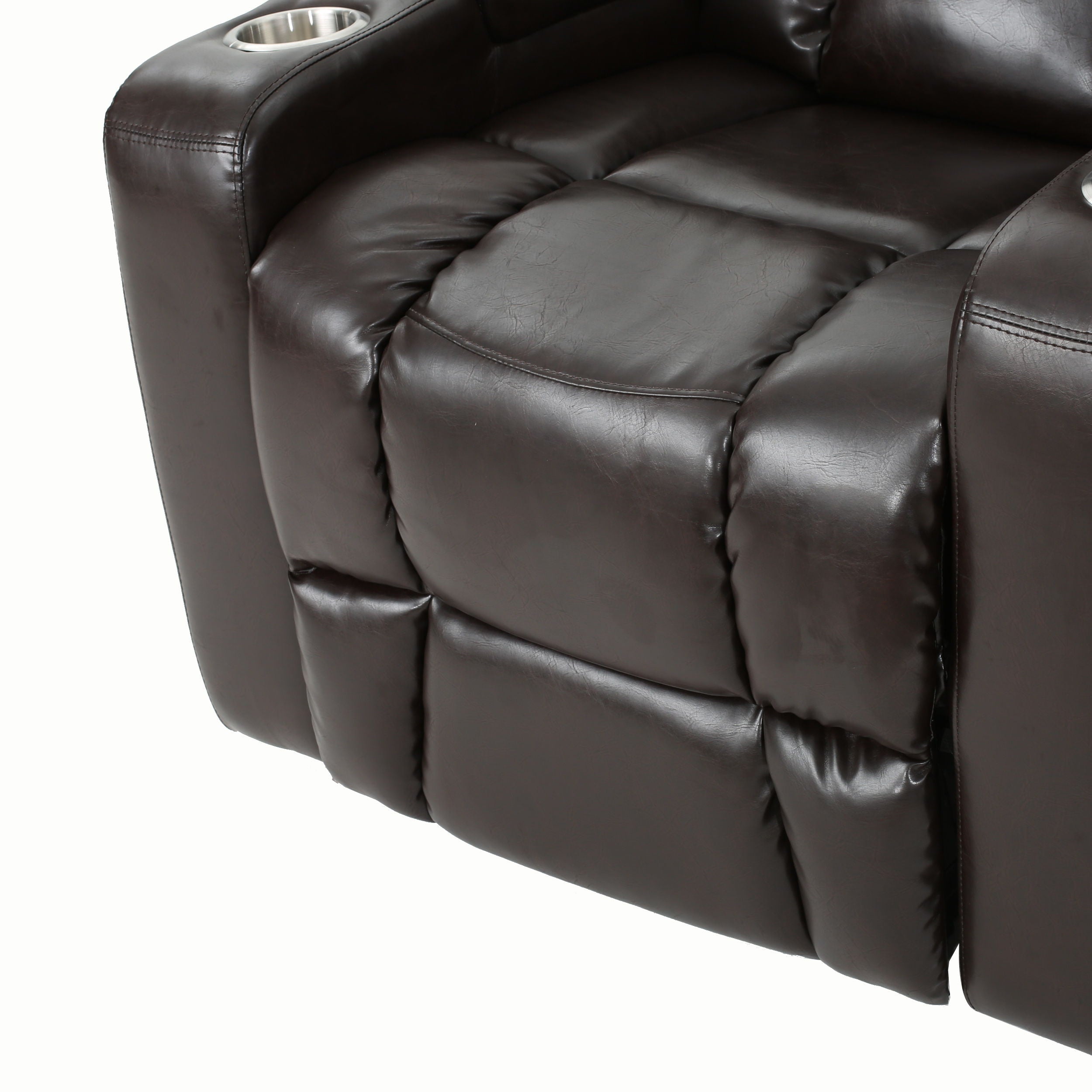 Wide Power Standard Recliner Chair With Arm Storage With USB