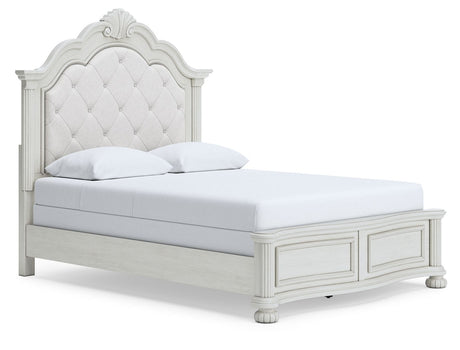 Montelaine - Upholstered Panel Bed White by Benchcraft® | Bel Furniture