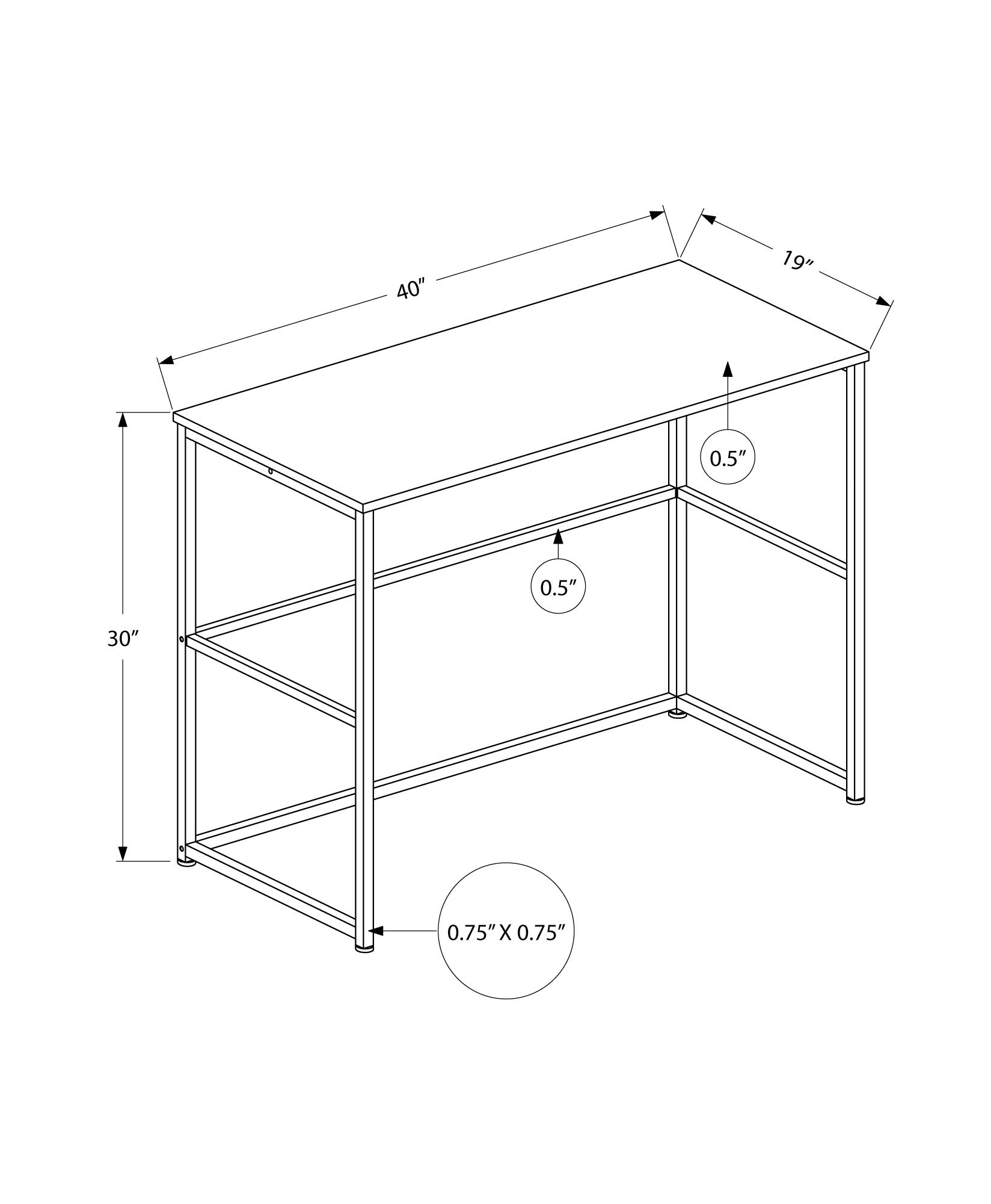 Computer Desk, Home Office, Laptop, Left Right Set-Up, Storage Drawers, Work, Contemporary, Modern