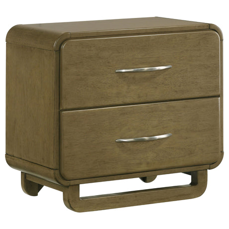 Amsbury - 2-Drawer Nightstand Bedside Table - Nutmeg by Coaster Fine Furniture | Bel Furniture