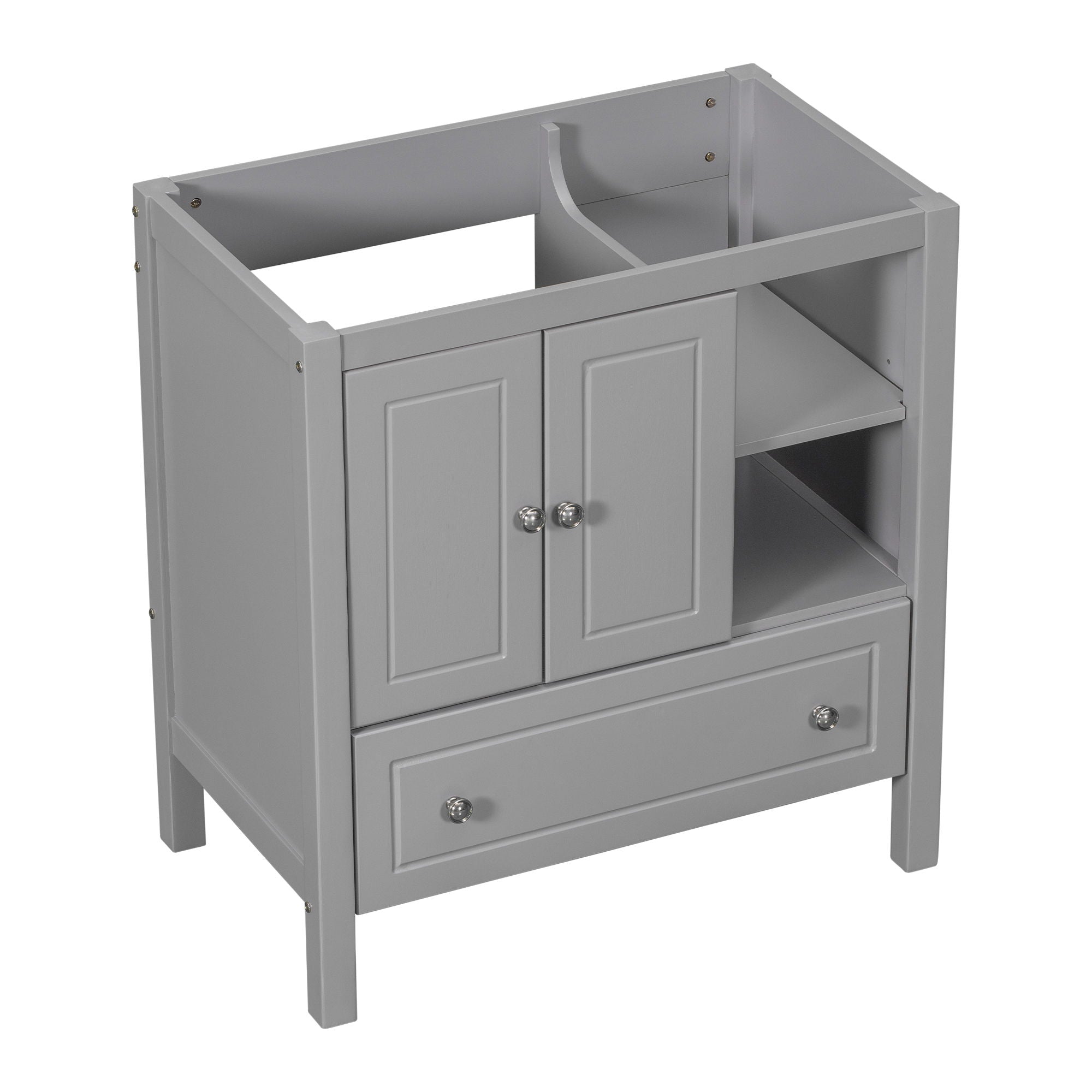 Bathroom Vanity Base Only, Solid Wood Frame, Bathroom Storage Cabinet With Doors And Drawers