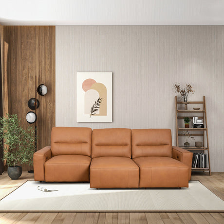 Grant - Triple Power Convertible Sofa - Cognac - view 10