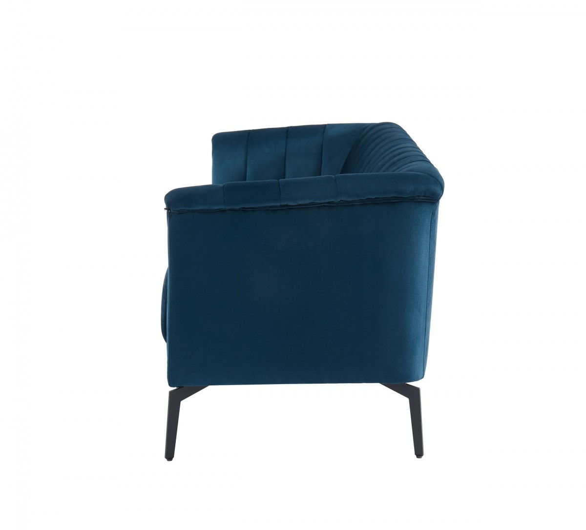 Sofa With Silver Legs - Blue