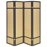 Pearce - 4-Panel Bamboo Room Divider Folding Screen - Natural by Coaster Fine Furniture | Bel Furniture